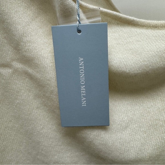 Antonio Melani Brooke Cutout 100% Cashmere Sweater Ivory Size Large NWT $149 - Picture 12 of 16